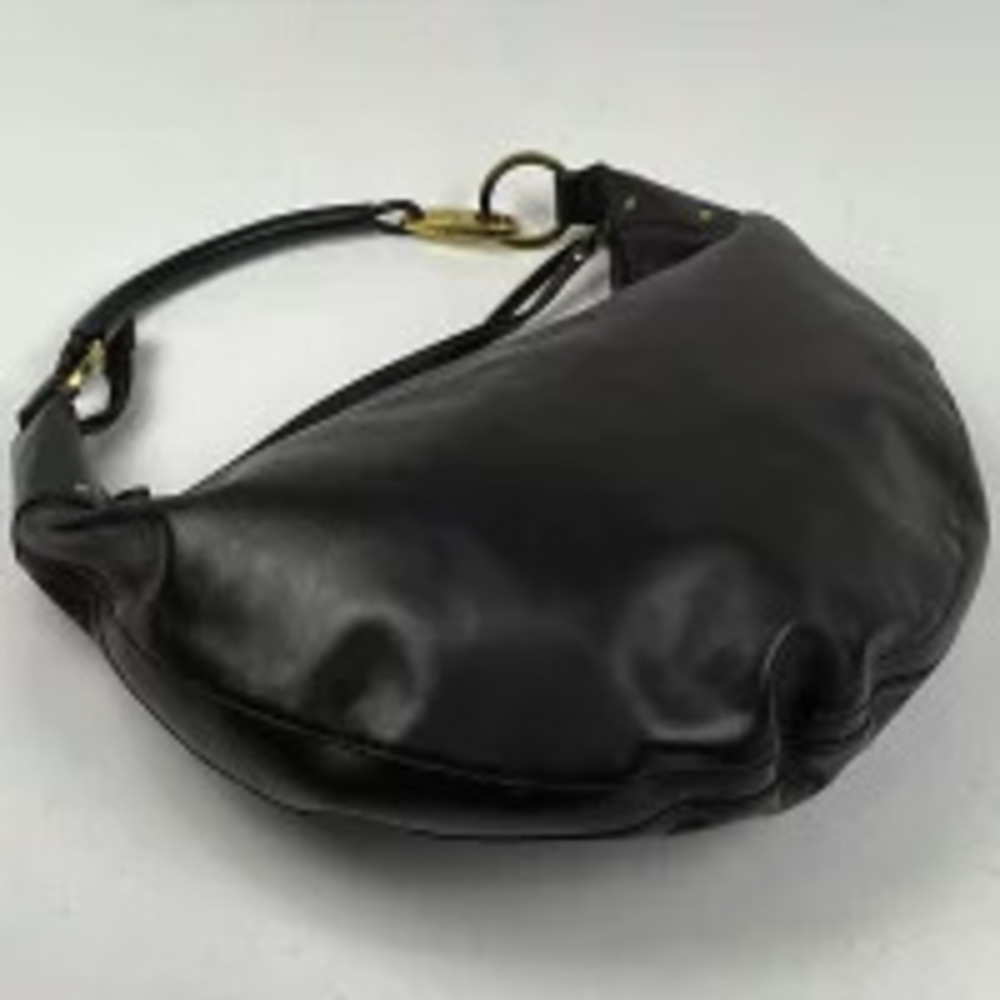 Gucci bag black leather Hobo shoulder Black